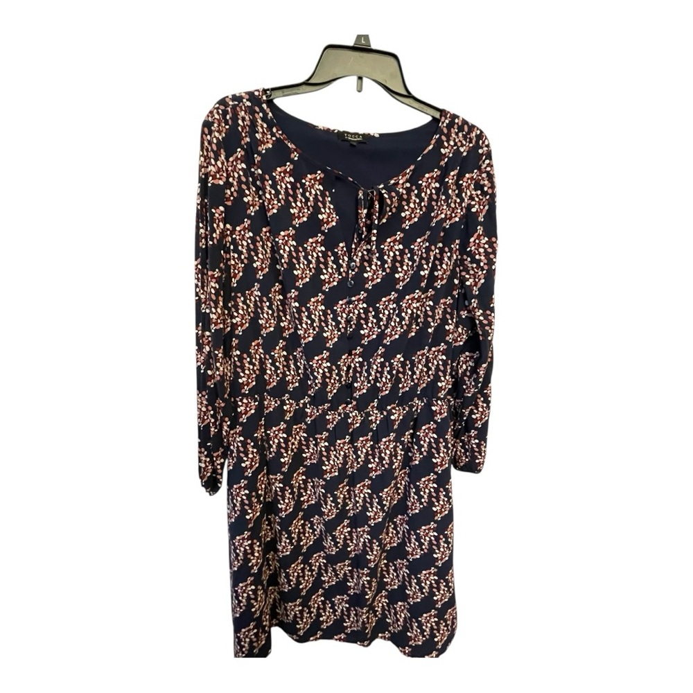 Tocca Navy blue Pink and White Long Sleeve dress